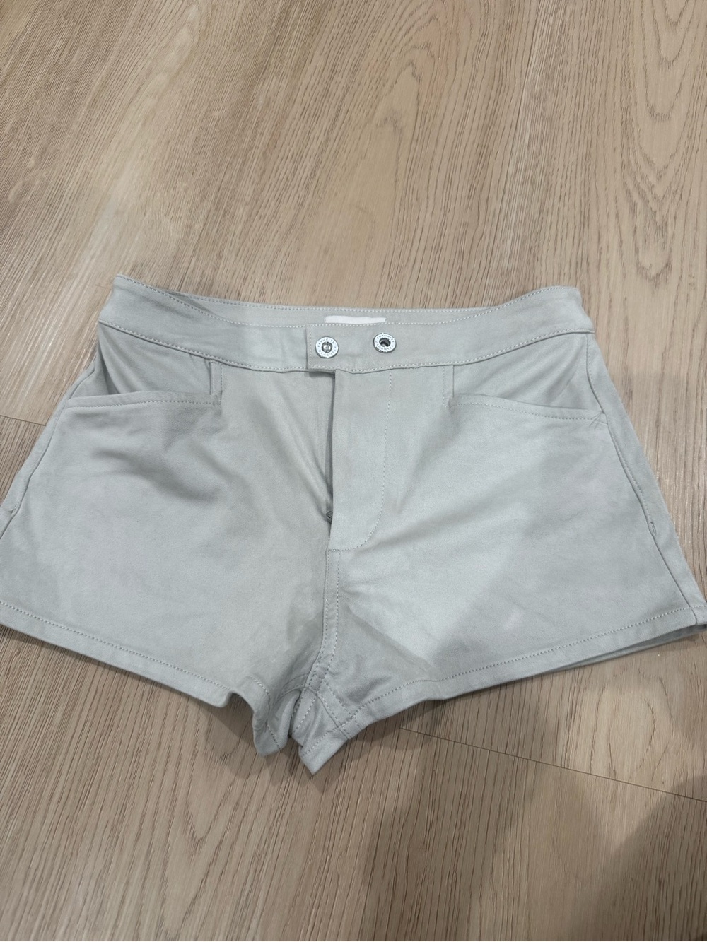 Favorite Daughter Light Gray Bike Shorts